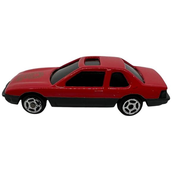 Red Pontiac-Inspired Diecast Toy Car with Gray Trim 1:64 Scale - Picture 5 of 8
